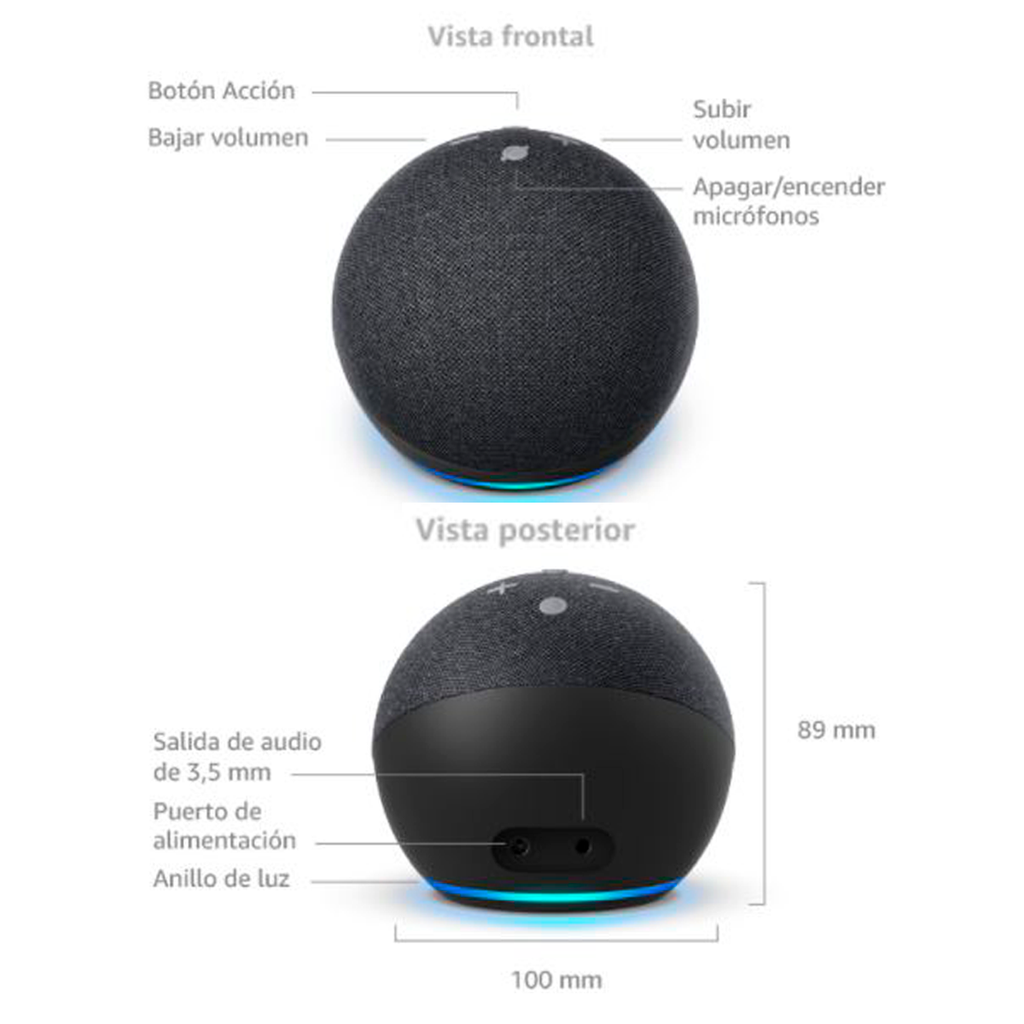Echo Dot Asistente de Voz 3ra Generación / Inalámbrico / WiFi /  Bluetooth - YA-PIDELO