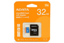 ADATA PREMIER MICROSD 32 GB — (INCLUYE ADAPTADOR SD)