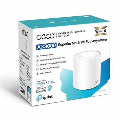 ROUTER TP-LINK DECO X50 WI-FI 6 MESH (1 PACK)