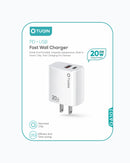 CARGADOR DE PARED QTUQIN QA102 – 20W CARGA RÁPIDA