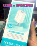 QA10 IP CARGADOR USB – LIGHTNING  2.4A QTUQIN