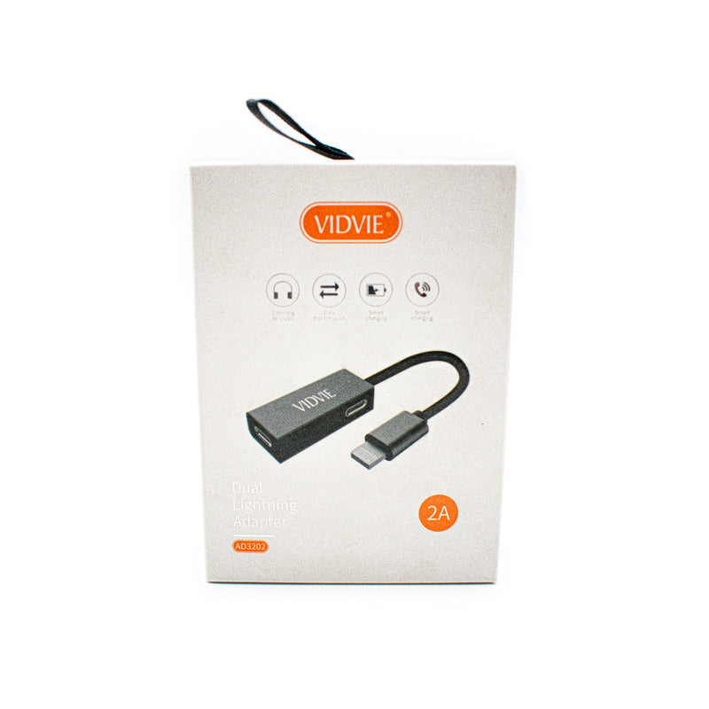 ADAPTADOR DE IPHONE 2 ENTRADAS (VIDVIE-AD3202)