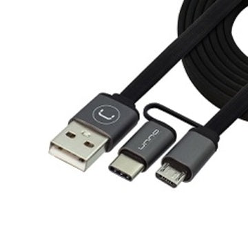 CABLE 2 EN 1 TIPO C-MICRO USB 3FT UNNO CB4056GY