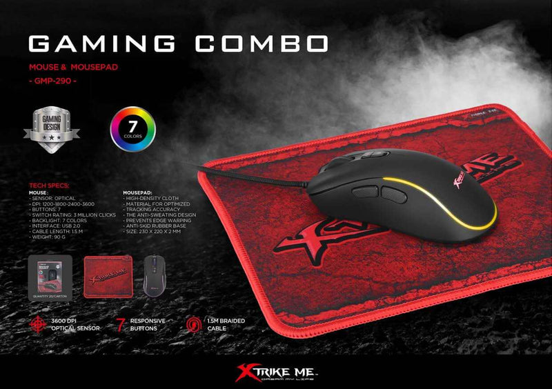 Mouse y mouse pad gamer GMP-290